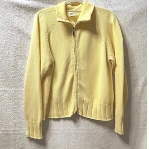 Aritzia Alps Brand women’s full  Zip Front Cardigan Sweater Yellow Size XL